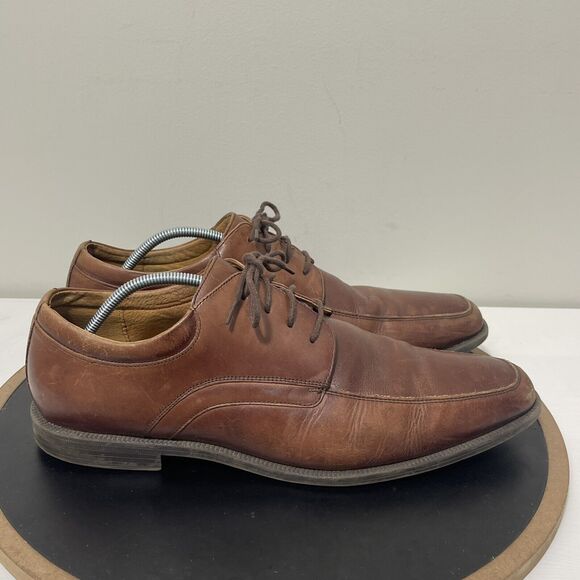 Florsheim Forum Moc Toe‎ Oxford 14153-221 Mens Brown Leather Dress Shoes 11.5 - Picture 1 of 12